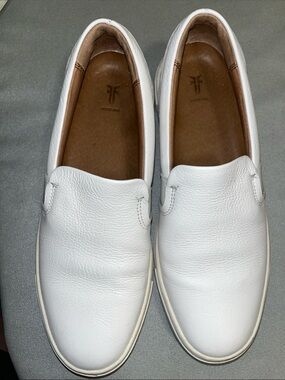 Frye sneaker boat show leather ivy slip on